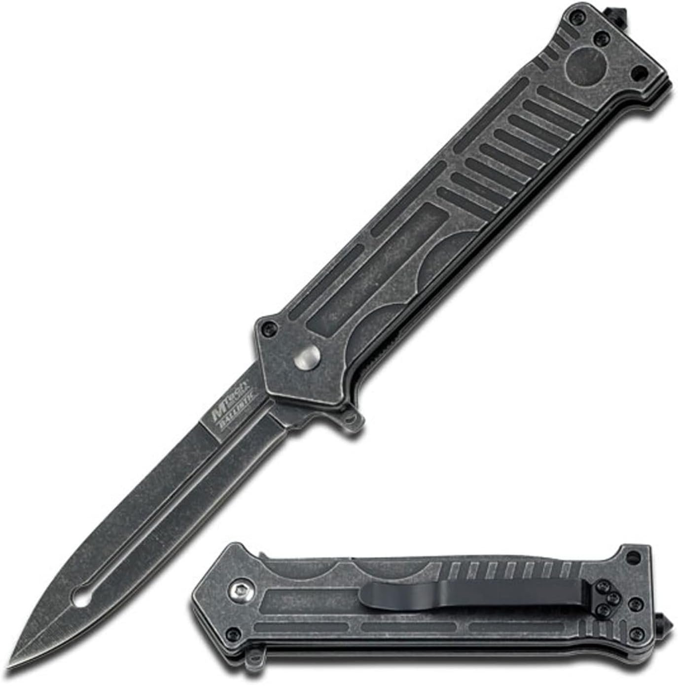 MTECH USA MT-A840P Spring Assisted Joker Knife, 4.75-Inch Closed,Stonewash